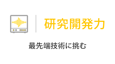 最先端技術に挑む研究開発力